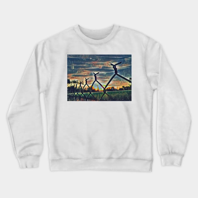 Rainy fence Crewneck Sweatshirt by KylePrescott